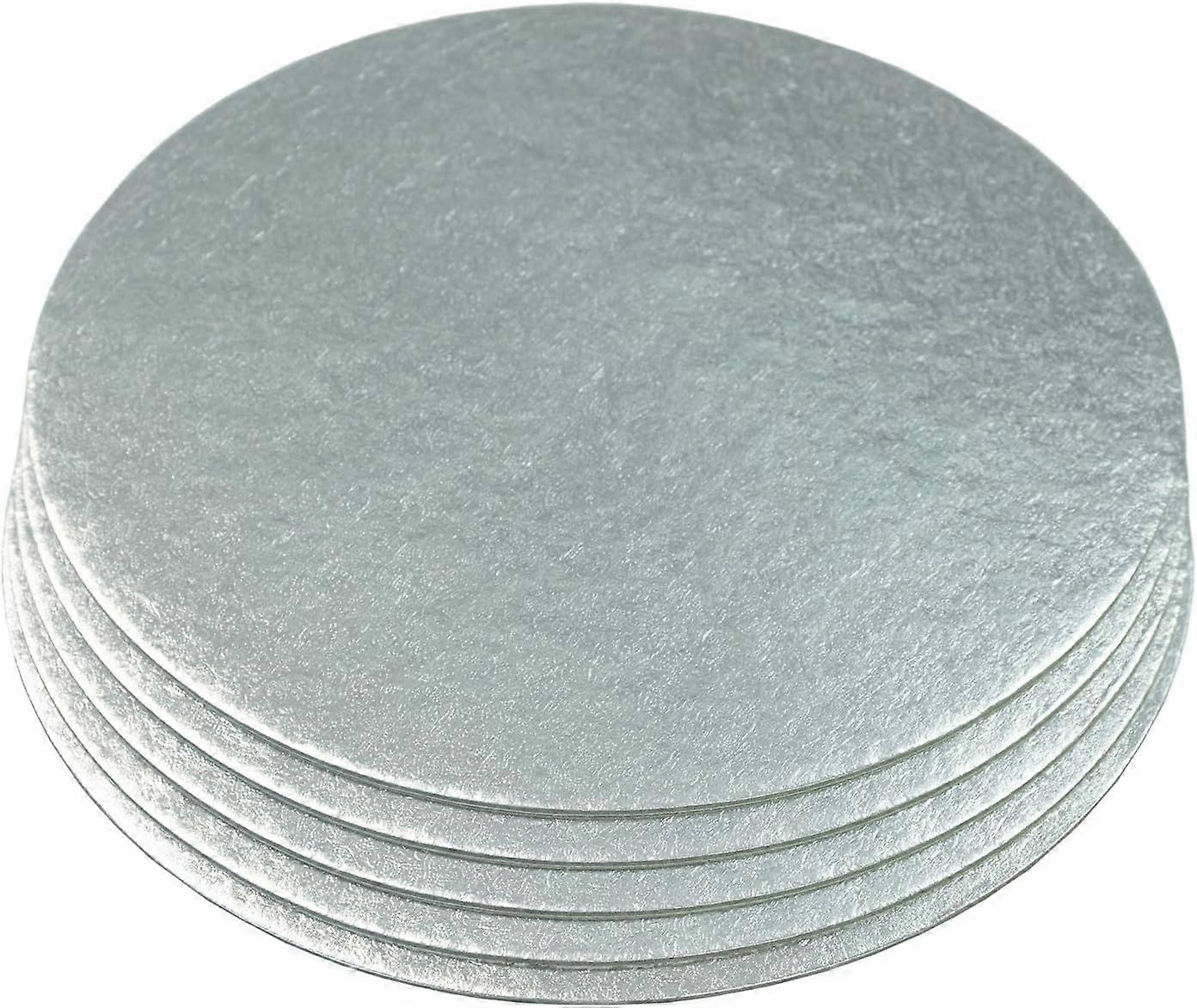 7" runde Kuchenkarten, silberne Kuchenbretter, 1,8 mm dick, 2er Pack.