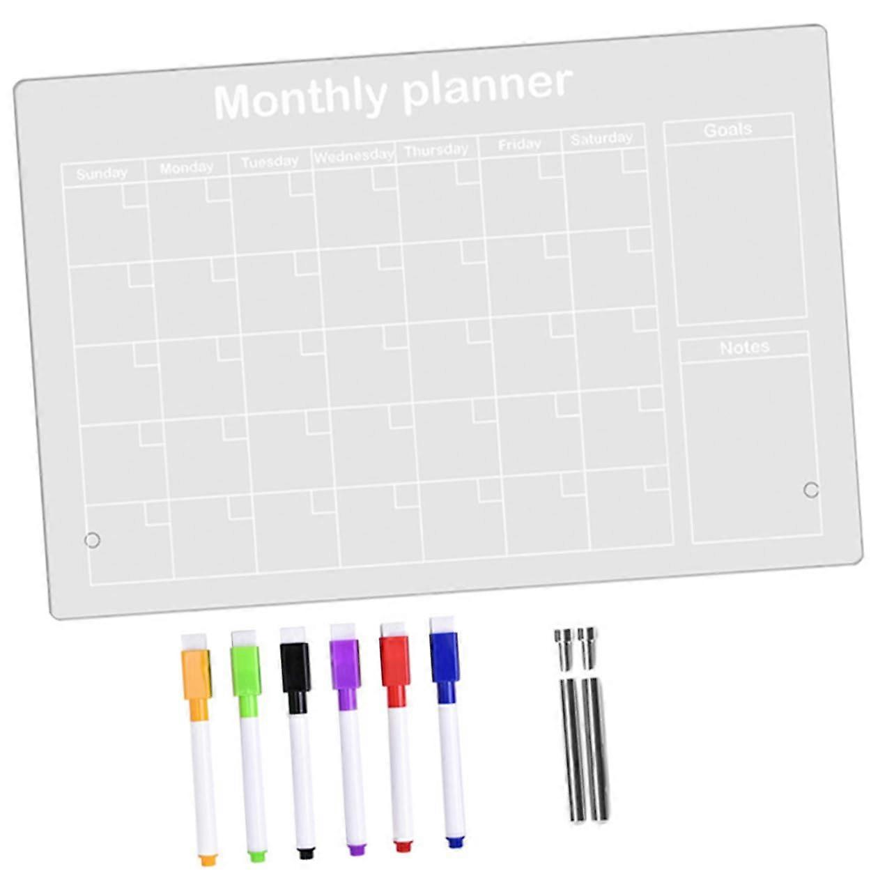 1Satz Acrylic Memo Writing Board with Pen Transparent Partition for Office, School, and Home and Practical for Notes and Creative Projects