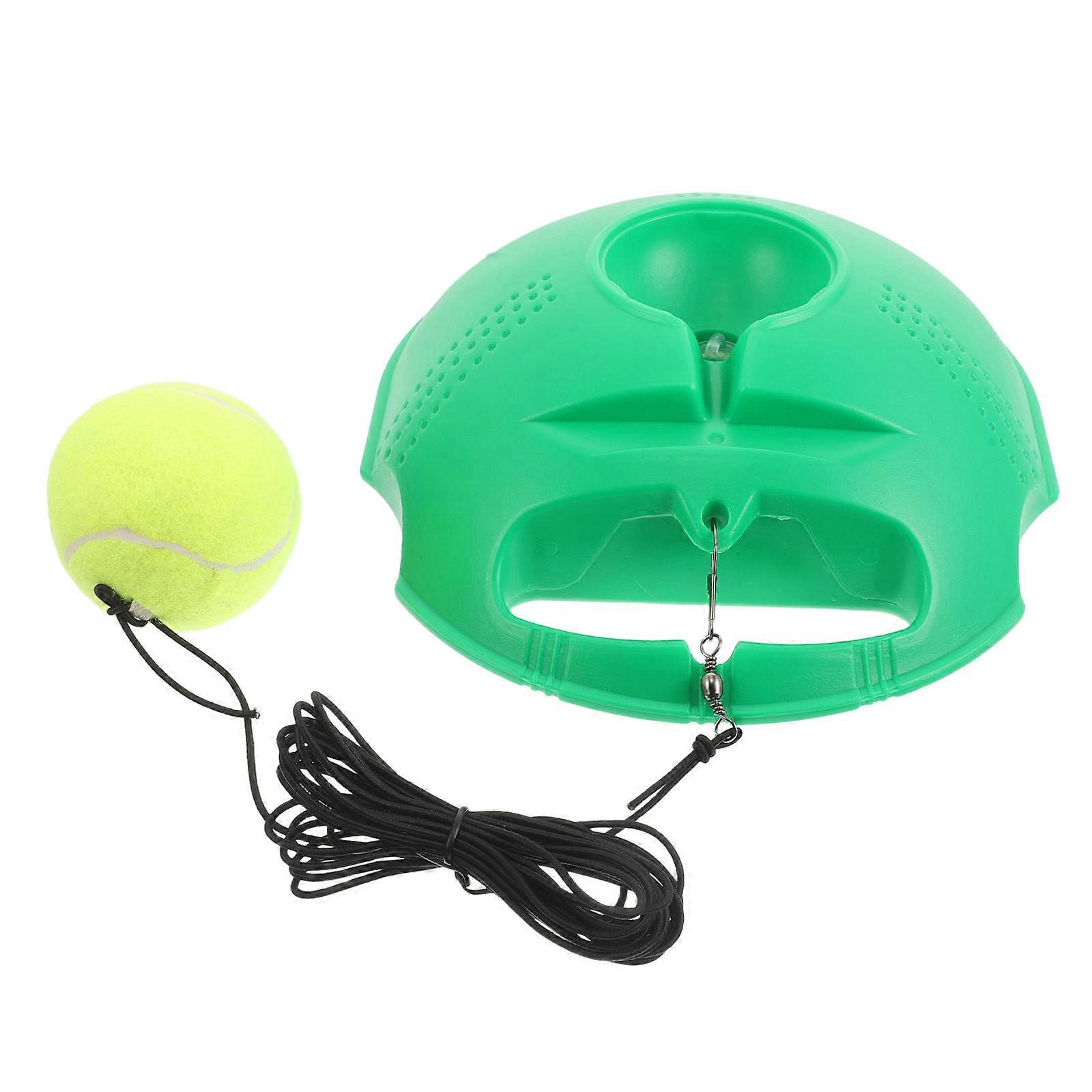 Tennis Training Equipment For Beginners Adults Solo Practice Tool With Base Rebound Ball And Elastic String 1Set