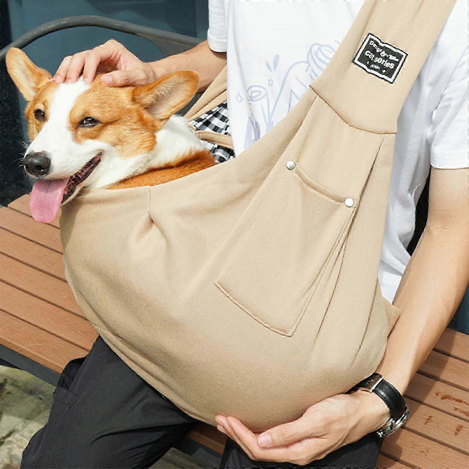 Pet Dog Sling Réversible Sangle Ajustable Voyage Sac Sans Main Chiot Sac à dos pour Pet
