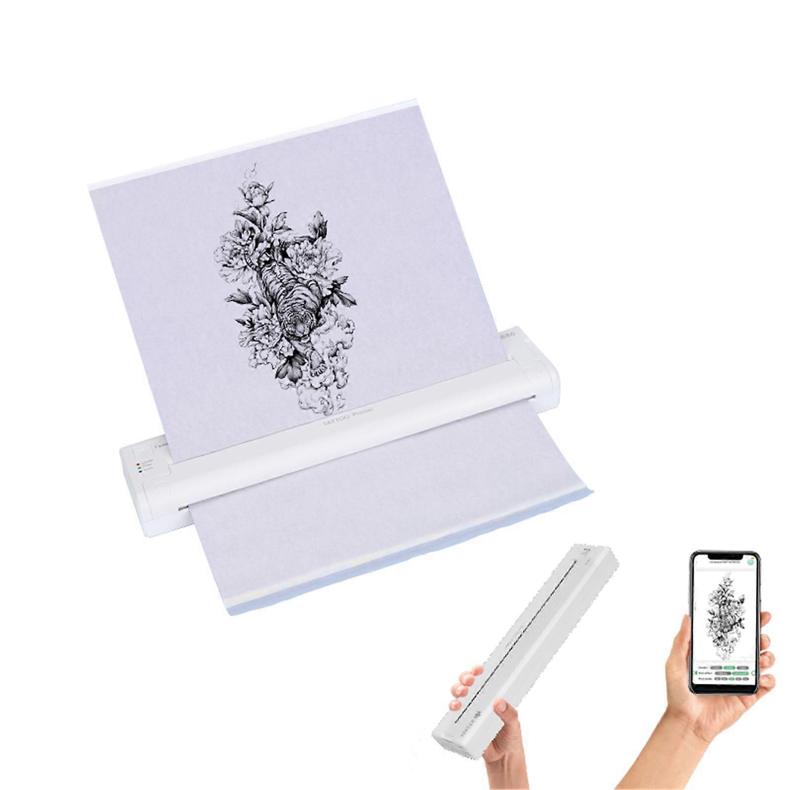 طابعة USB الوشم الحراري نمط آلة الاستنسل APP الطباعة بنقرة واحدة متوافقة مع أجهزة الكمبيوتر والهواتف المحمولة و XP / Win7/8/10 الكمبيوتر اللوحي S