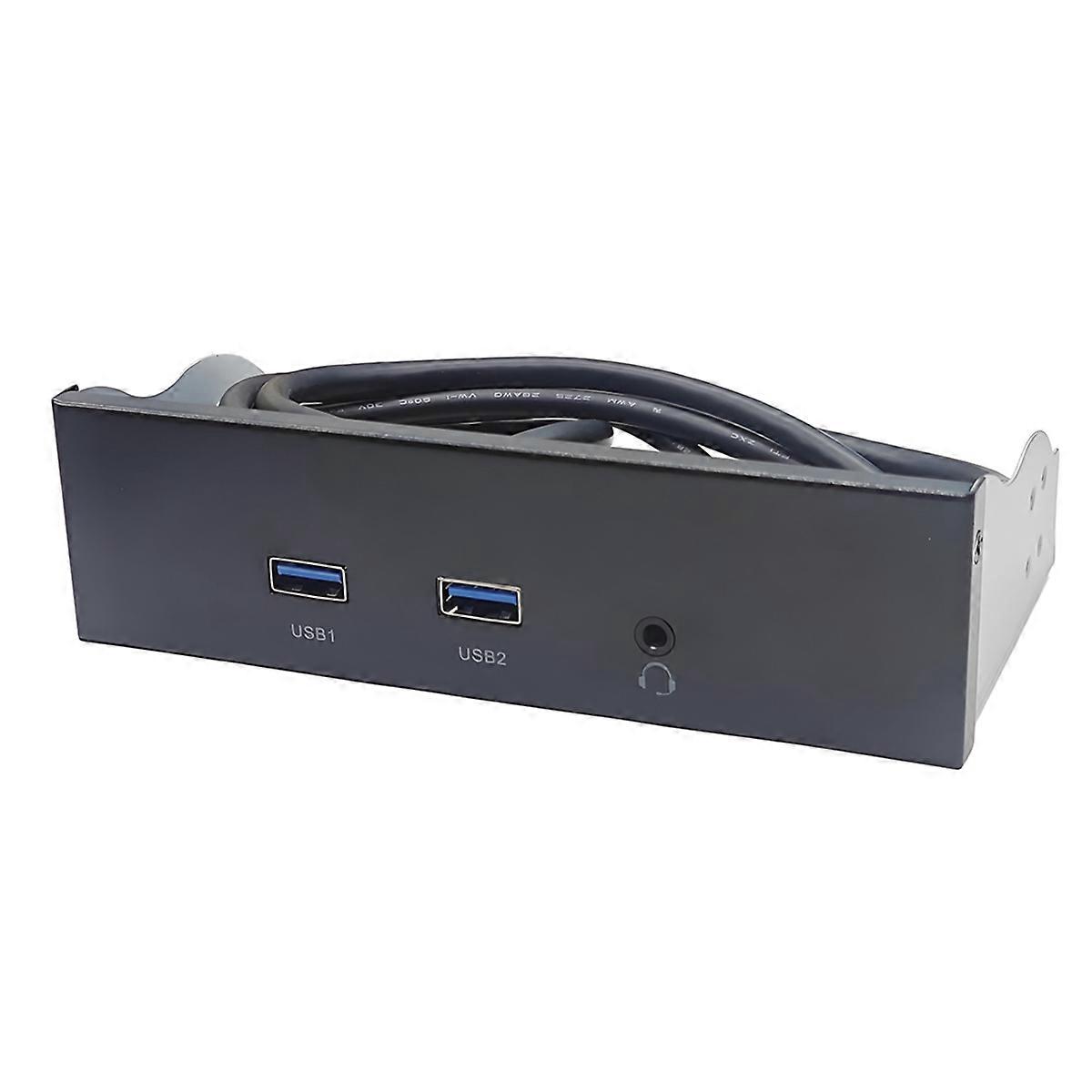 فتحة محرك أقراص مرنة USB3.2 GEN1 لوحة أمامية صوتية HD-AUDIO 5.25 بوصة تدعم اللوحة الأمامية البصرية 2x USB3.0 + 1x صوت 3.5 ملم