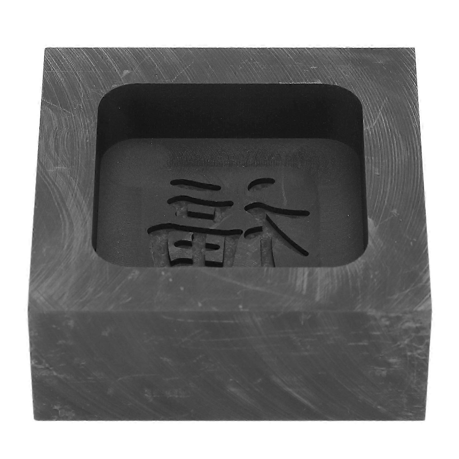 Graphite Casting Mold for Gold & Silver, Features Chinese Character Design, Ensures Thermal Stability