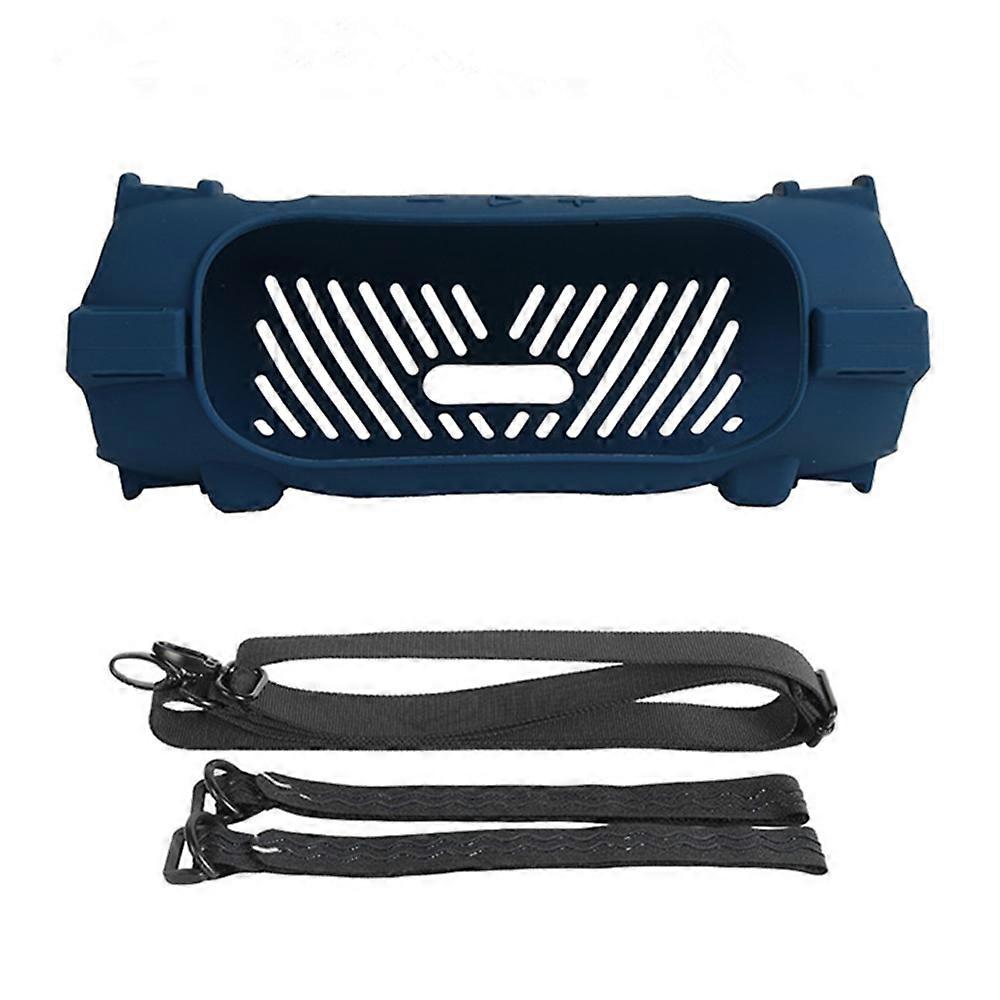 For JBL Charge 6 Silicone Case Shockproof Dustproof Anti Scratch Speaker Protective Cover with Strap