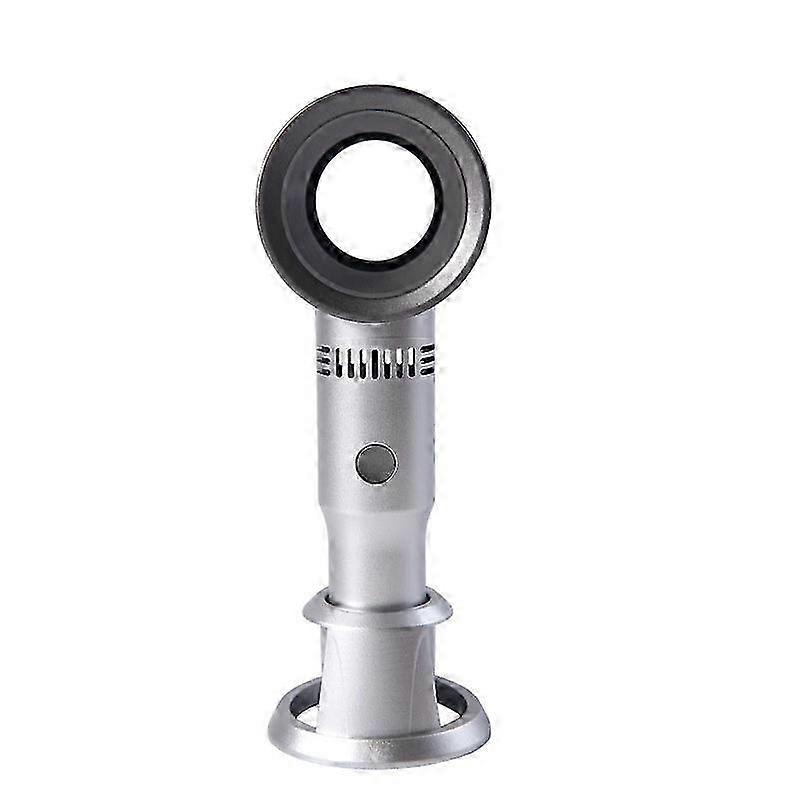 USB Leafless Fan, Portable Mini Handheld Fan for Camping and Office, Rechargeable Student Fan