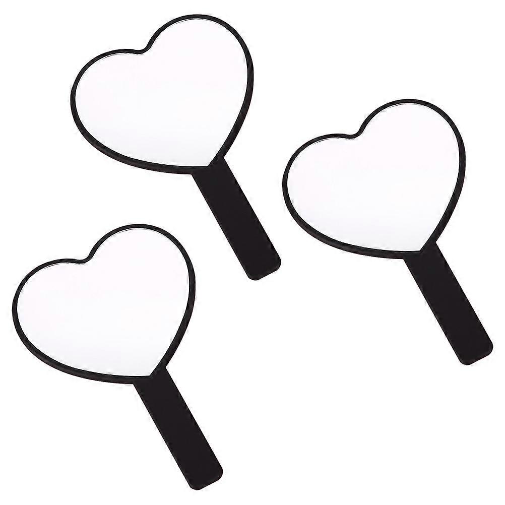 Here's a polished and professional product description based on your input:

   

**3pcs Heart Shaped Handheld Beauty Mirrors – Smooth Edges,