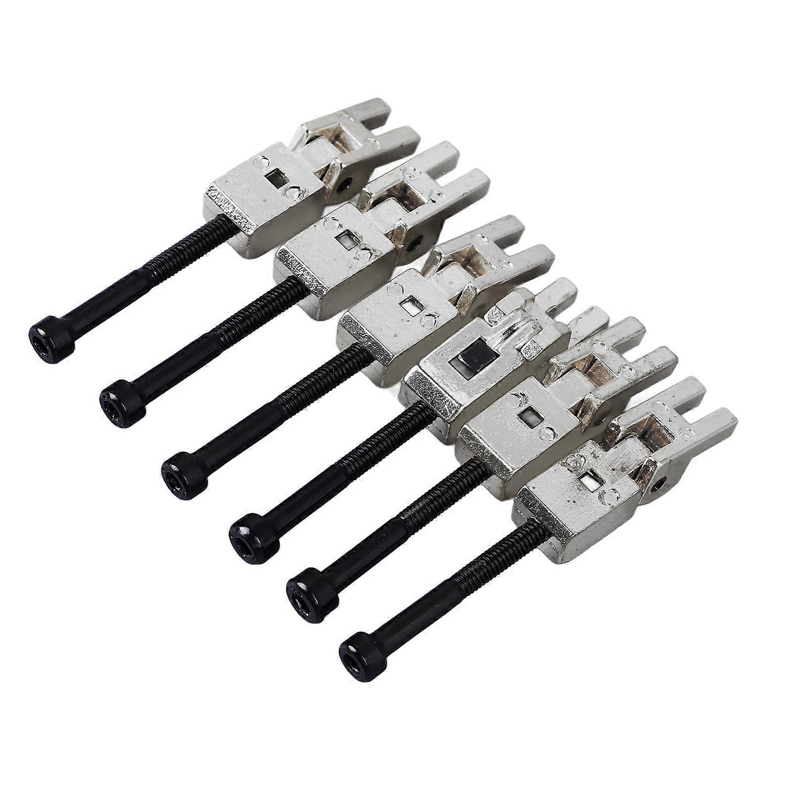 Roller bridge saddle for electric guitar, replacement, 6 pieces, doublelocking, silver