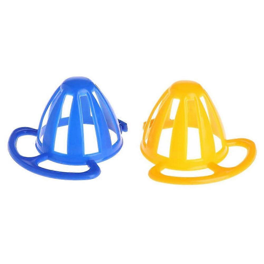 Parrot Feeding Basket Set of 2 with Random Colors Easy Clean Bird Food Bowl for Fruits Vegetables and Vitamin Supplements Pet Supply for Home