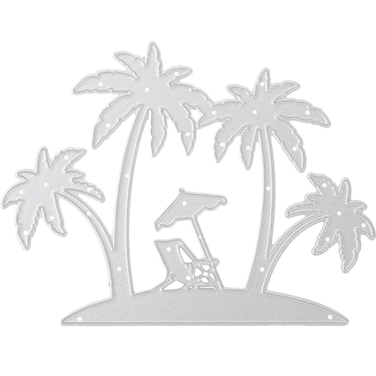 Coconut Tree Metal Cutting Die for DIY Crafts – Sturdy Beach Themed Template for Card Making and Scrapbooking Projects