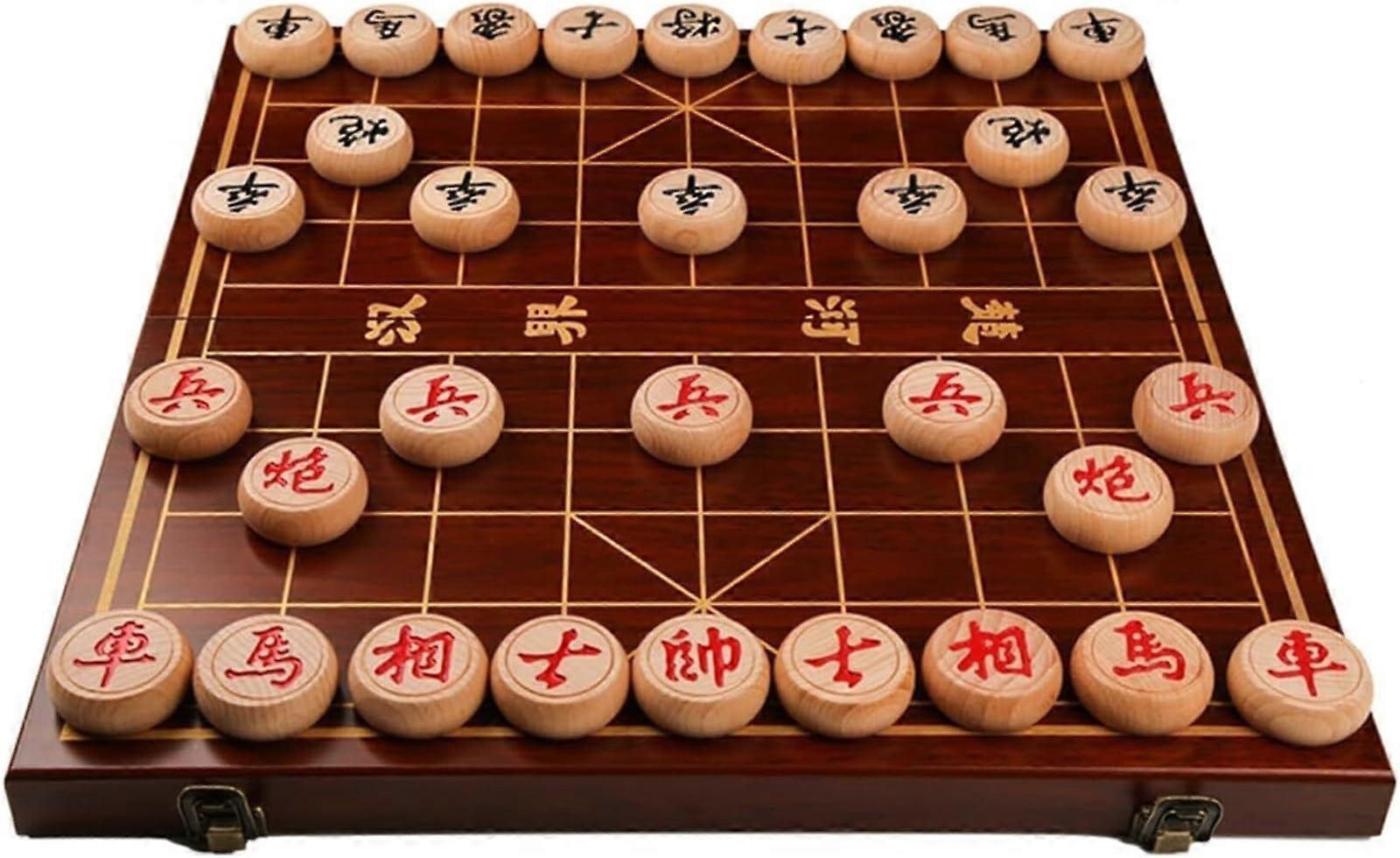 Portable Chinese Chess Set – Foldable Xiangqi Board for 2 Players – Strategy Game for Teens, Adults, and Family Fun (5.7cm)