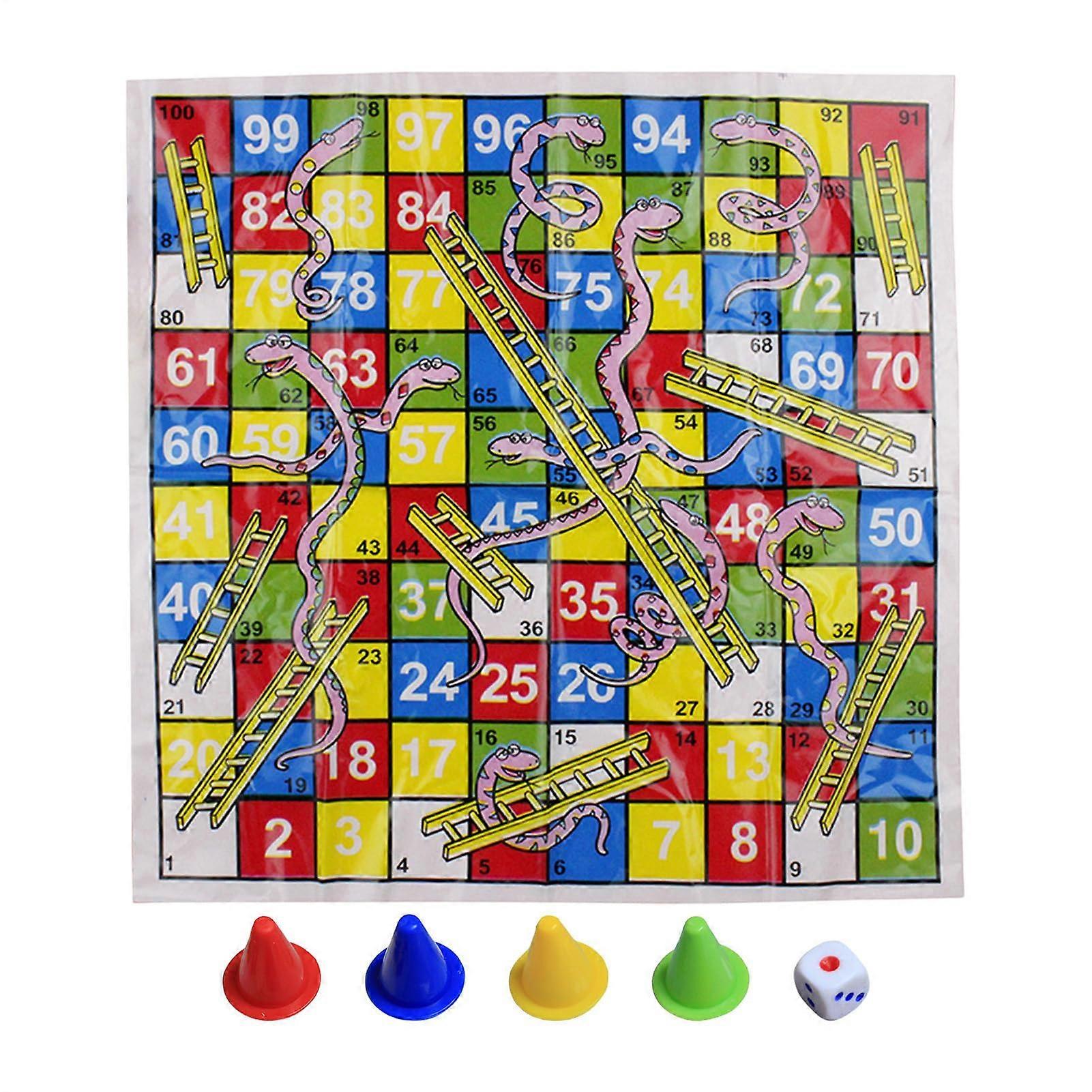 Ladder Game, Mini Snakes and Ladders, Cognitive Skill Development, Multiplayer, Portable Travel Game for Family, Adults, Kids