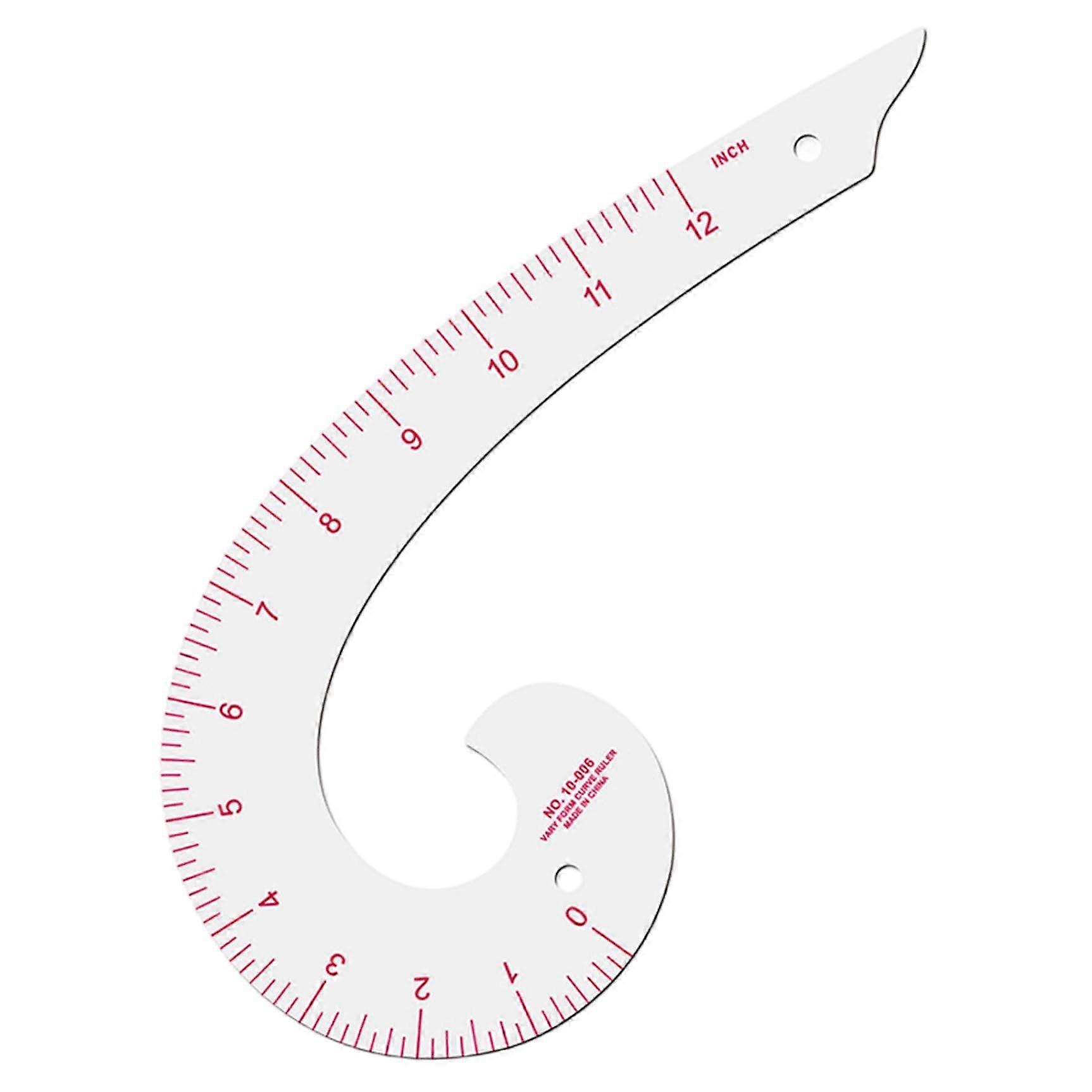 French Curve Ruler 4.7-Inch Plastic Quilting Ruler With Clear Scale For Pattern Making Sewing Supplies For Beginners