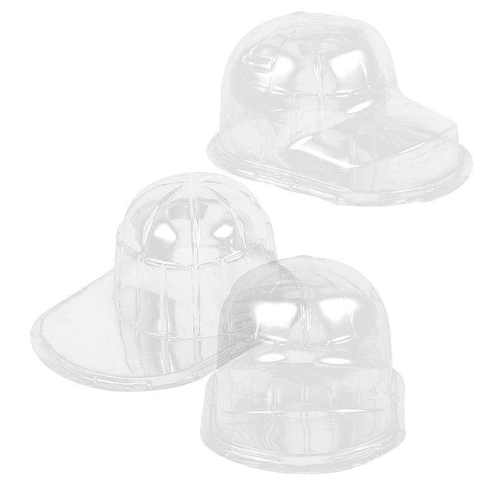 Hat Display Baseball Cap Support Stand with Plastic Holder 3Sets Transparent