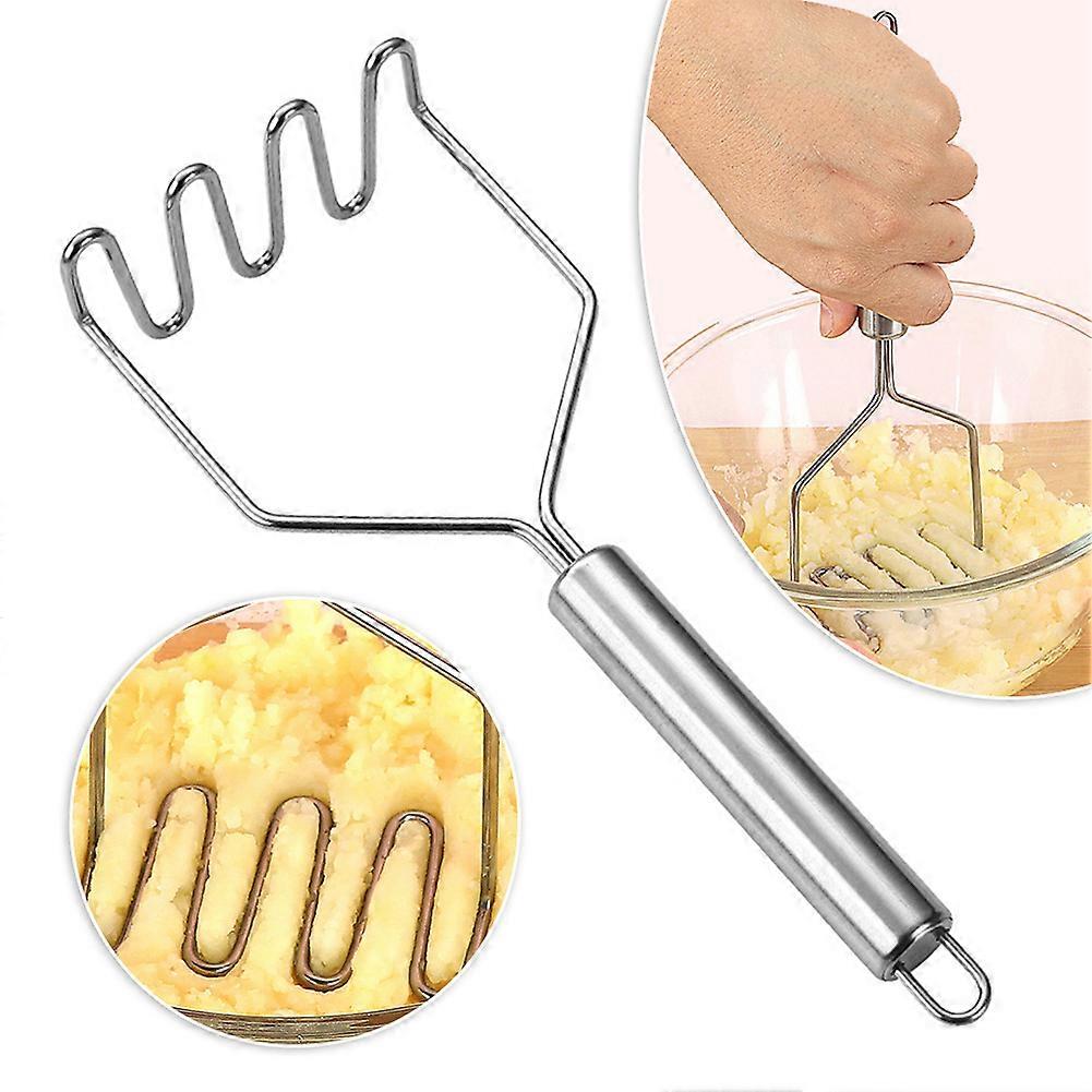 Potetmasker i rustfritt stål - Multifunksjonell matknuser for hjemmekjøkken, perfekt for poteter, yams og gresskar