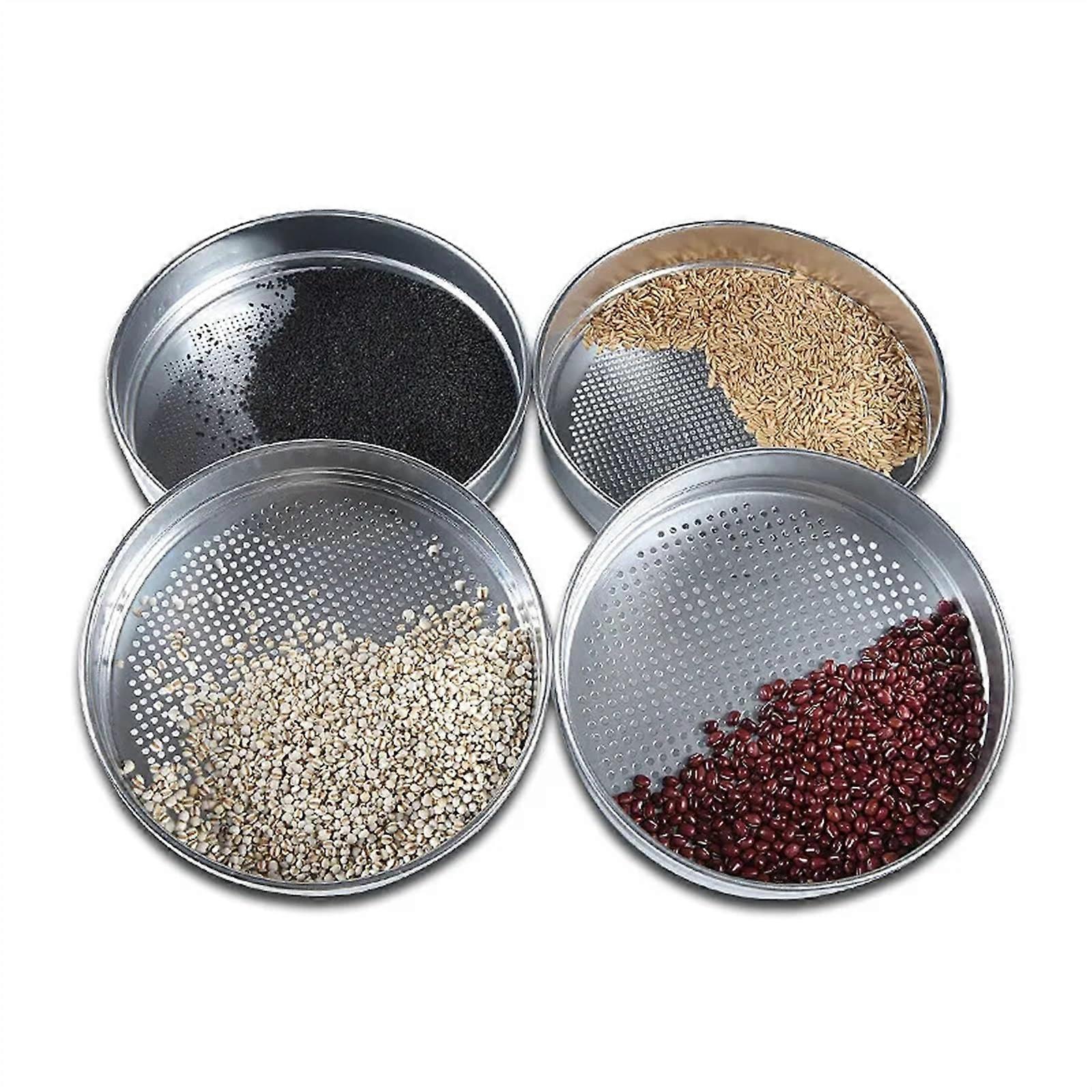 Lab Equipment Grain Sampling Screen Rectangular Hole 1.7x20mm Dia. 220mm Aperture 4.5mm
