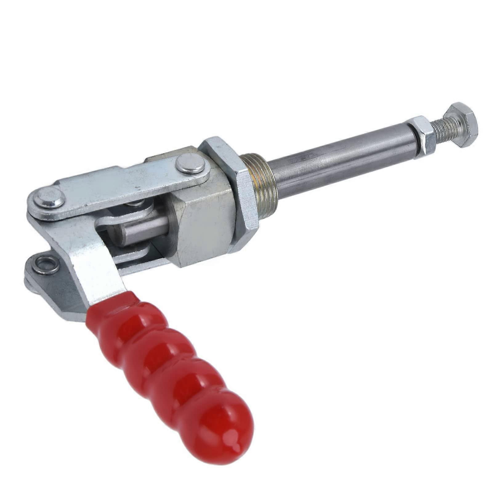 Pushpull mounting clamp, inline toggle clamp with quickrelease hand tool for machine operations, woodworking