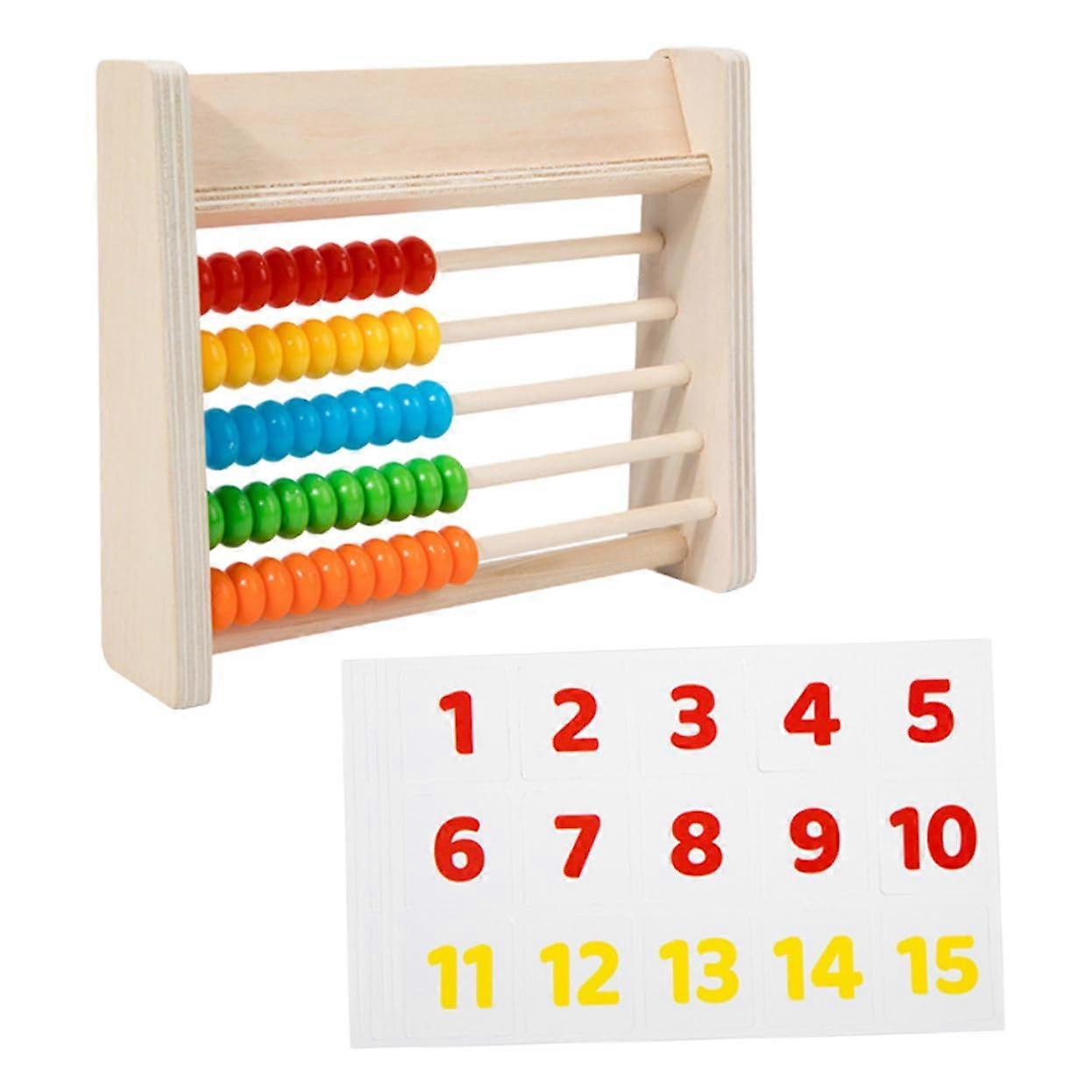 "Wooden Math Rack for Kids - Educational Learning Toy to Enhance Math Skills and Hand-Eye Coordination"