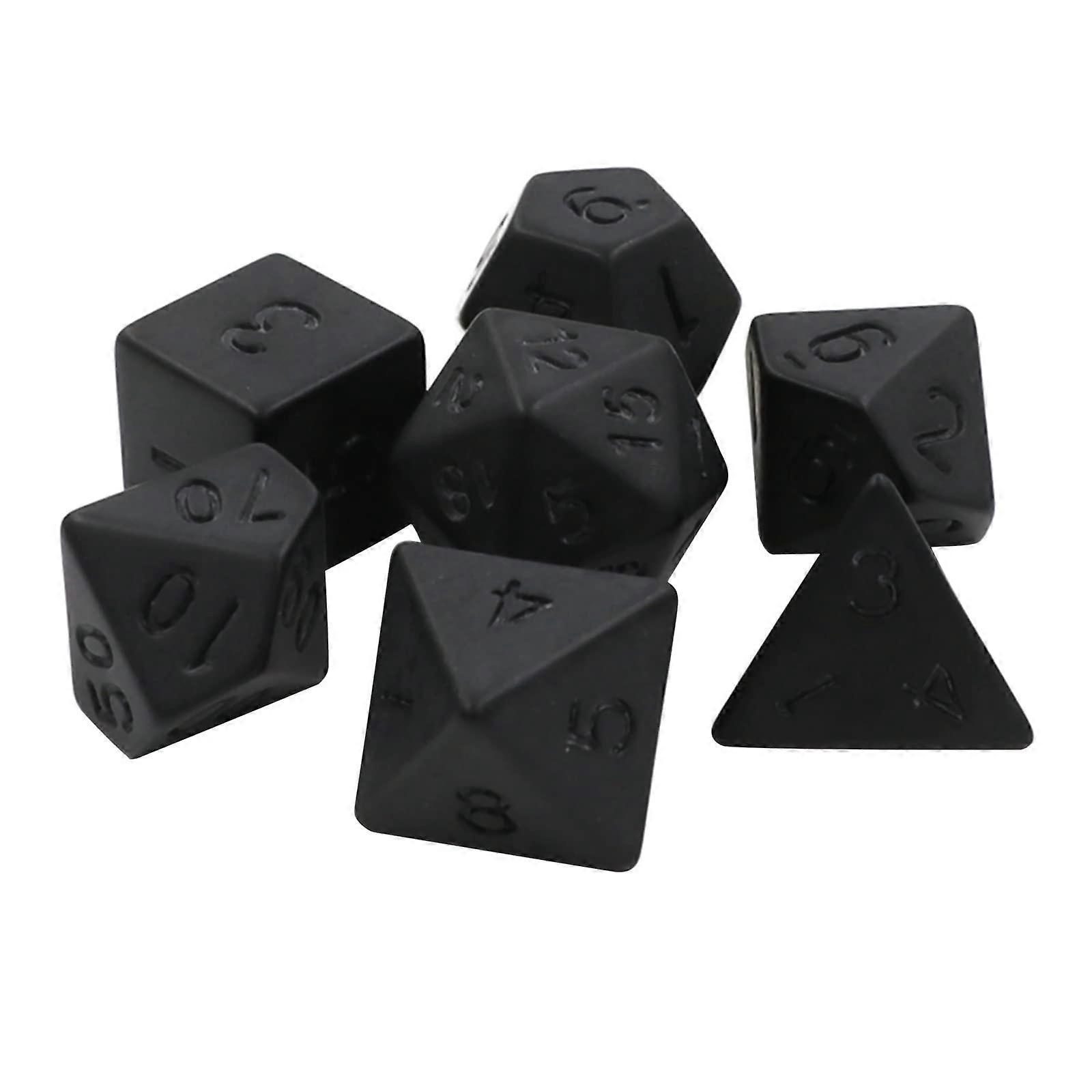 Acrylic Digital Number Dice Set of 7 Pieces in Assorted Sizes for Educational Board Games and Learning Activities