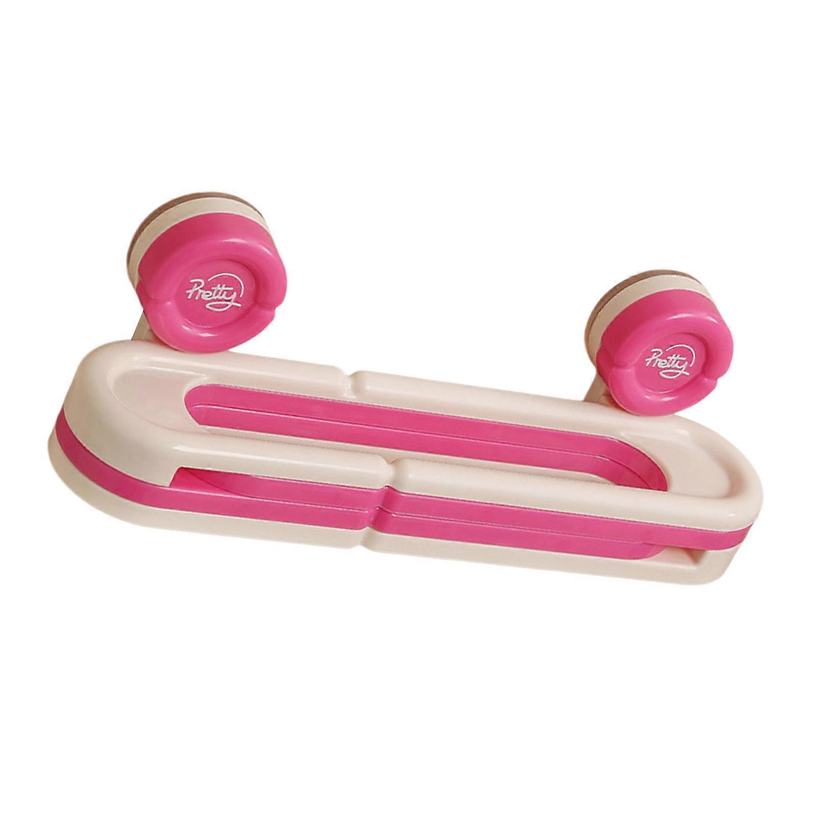 Space Efficient Wall Mounted Slipper Rack Bathroom Storage Shelf With Quick Drain Design Easy Installation Rack  Pink