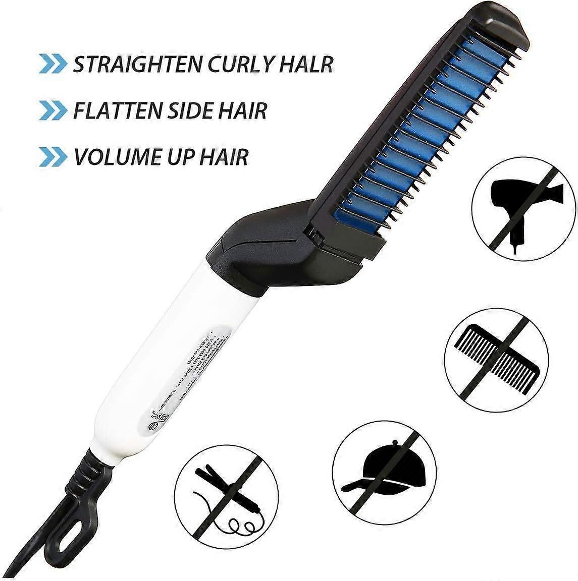 Multifunctional Beard And Hair Straightening Brush With 15S Fast Heating And Anti-Scalding Function, Fast Beard Straightening Comb