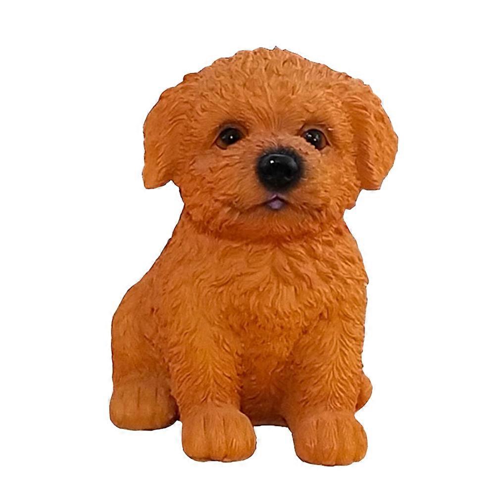 Small Dog Figurines Resin Dog Figurine Adornment Collectible Figures 13x13x10cm 1Set