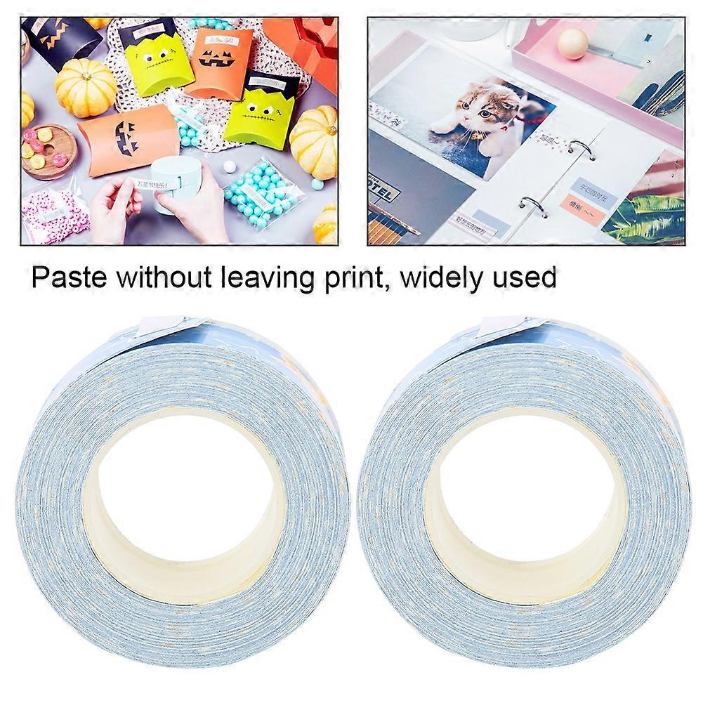 2Pcs Print Label Tape Cute Ribbon Thermal Paper for KINGJIM/TEPRA LR5C Labeler