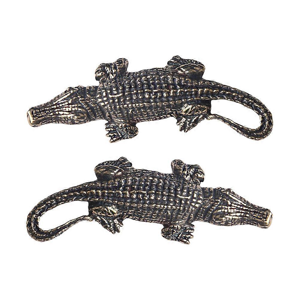 Brass Keychain Pendant for DIY Decor Golden 2PCS