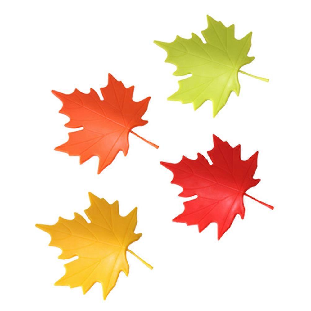 Assorted Color Leaf Shape Finger Protector Door Stopper for Baby and Pet Safety 4pcs Made of PP