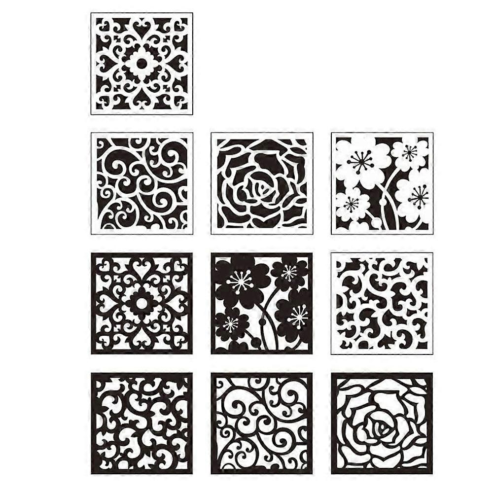 Self Adhesive Wall Tiles Elegant Simple Design Black Color 20x2cm 10Set for Home Decor