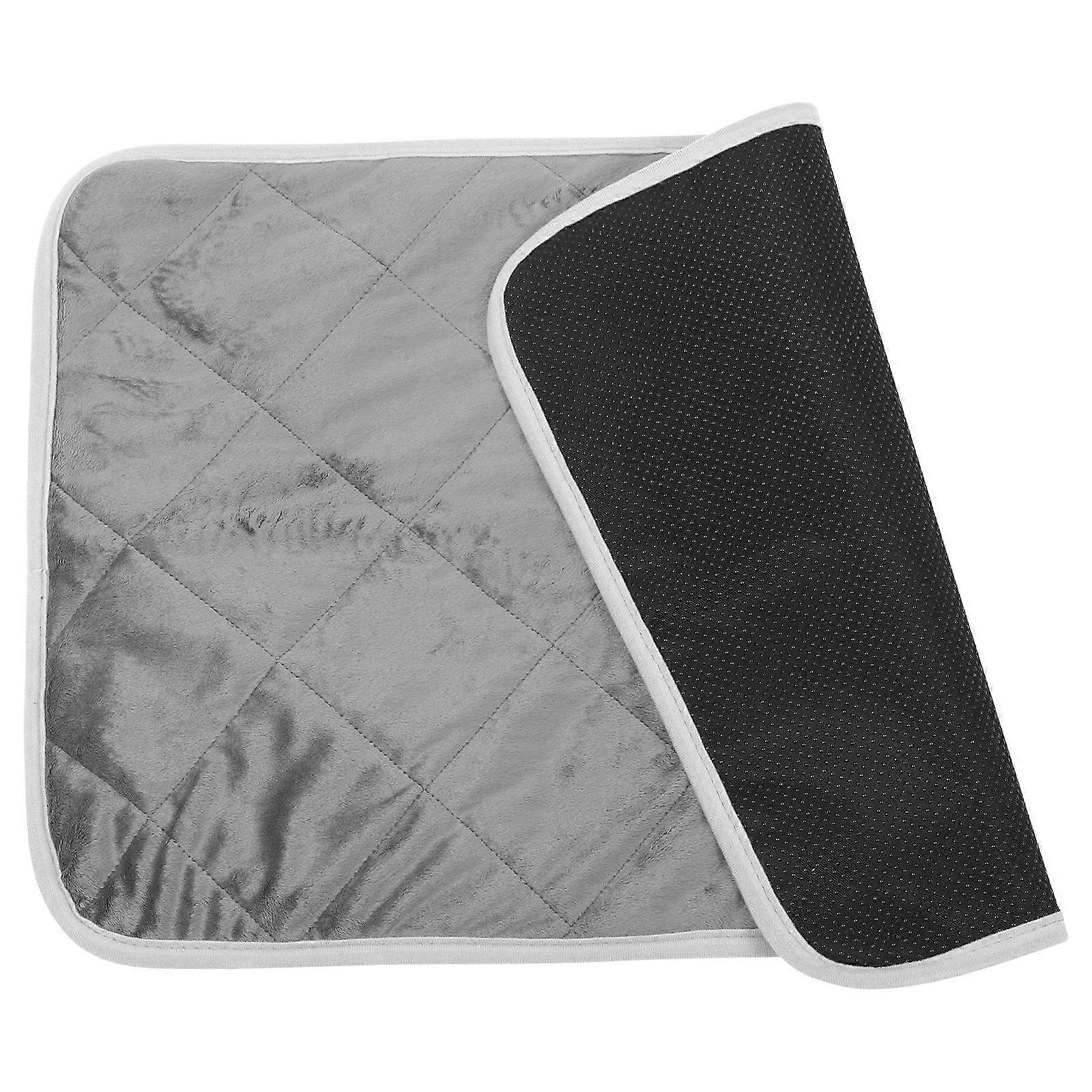 Self Heating Pet Pad in Grey Cotton for Home Use Keeps Pets Warm Without Electricity 12" "