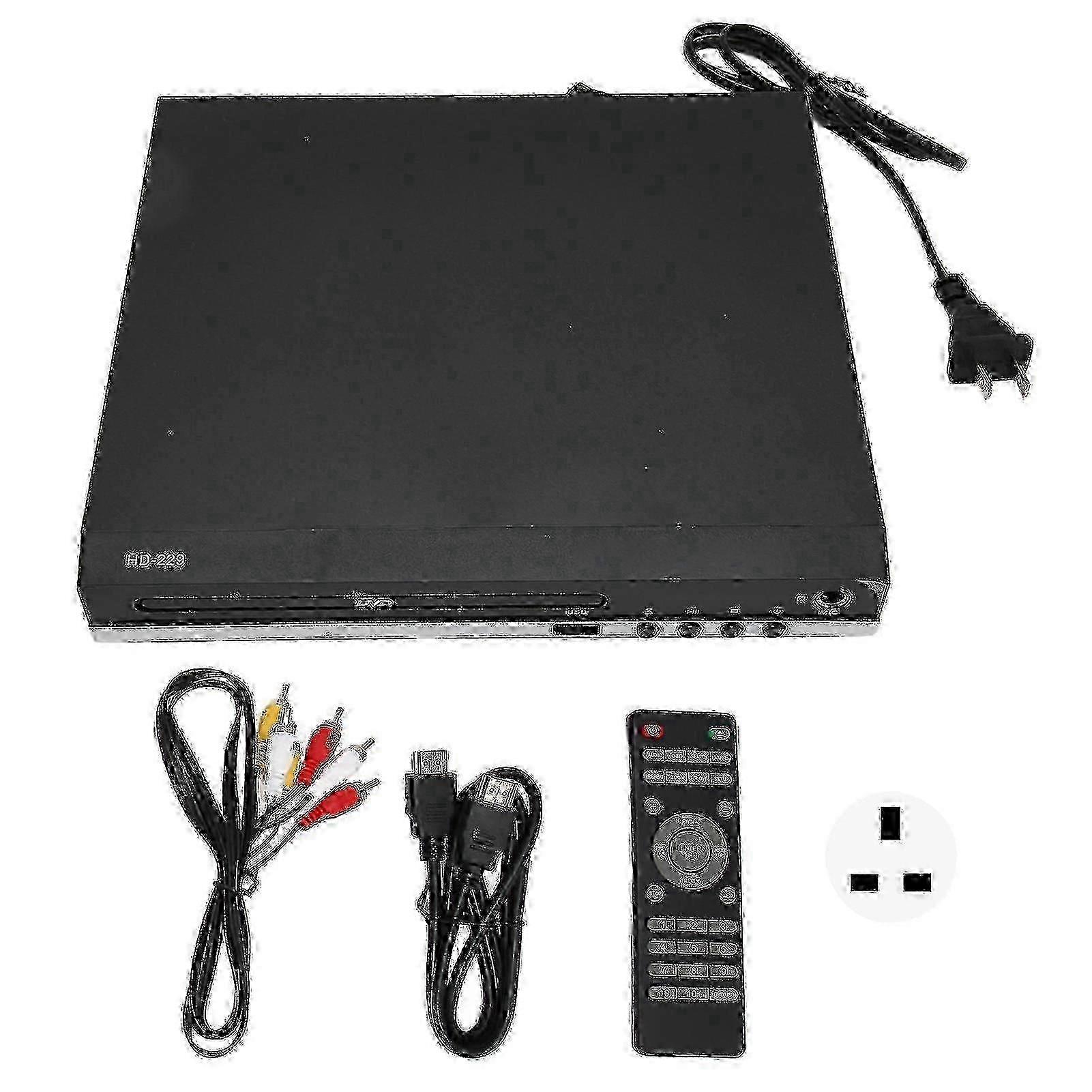 Mini DVD Player with 1080p Support, HDMI, USB Port, AV Output, and Remote Control SZRH A-J