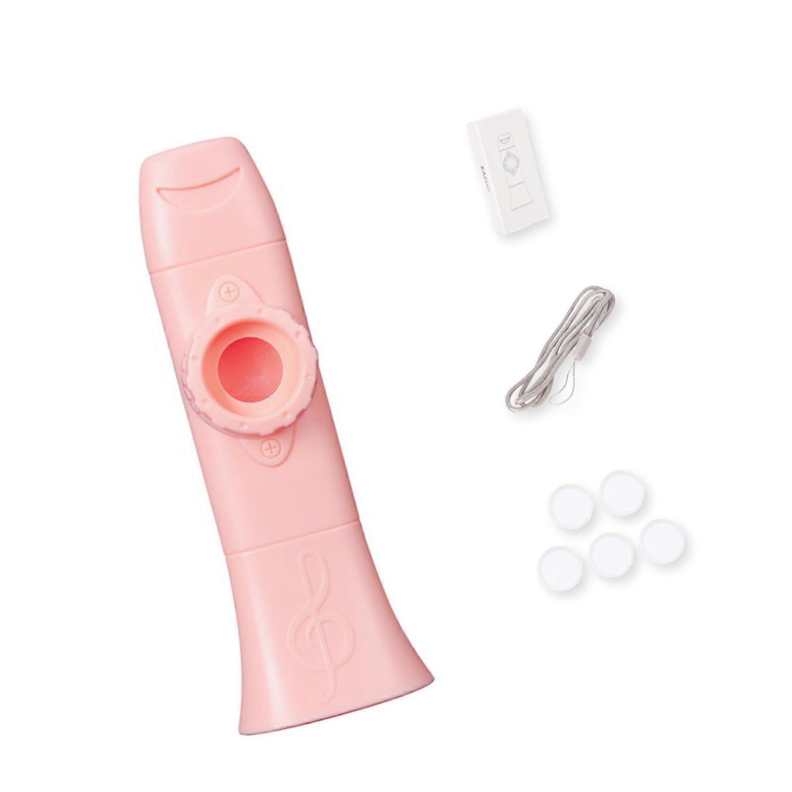 1 Set of Plastic Kazoo with Additional Membranes for Music Lessons and Leisure Use Party Favours PK colour