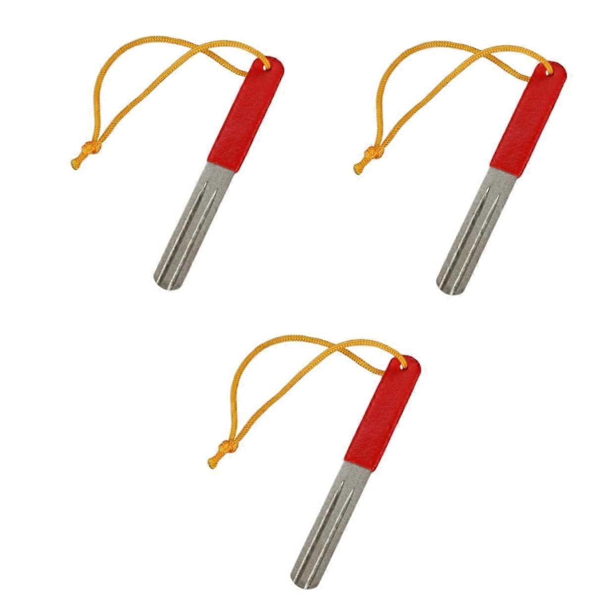 Diamond Sharpener Hook File - Double-Sided Fishing Hook Grinding Stone, 10x1.1cm, Pack of 3, Durable Sharpening Tools