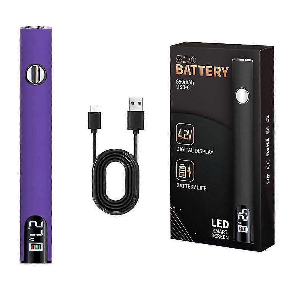Wireless soldering iron with LED display, USB rechargeable, heating fast for electronics and DIY projects Violet