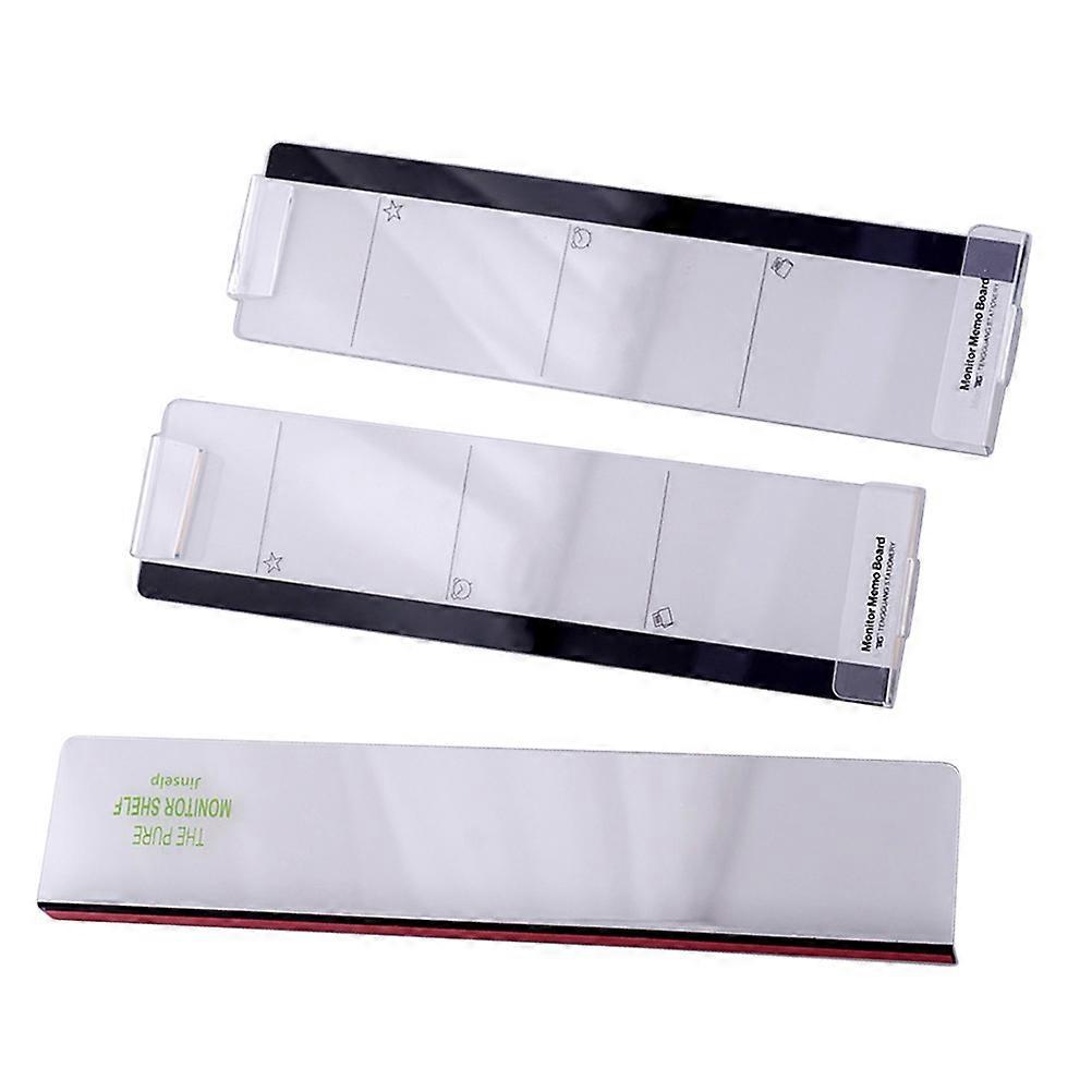 Monitor Memo Board Message Reminder Computer Monitor Accessory White 35.00X7.00X0.50CM Acrylic Phone Placement 3Pack