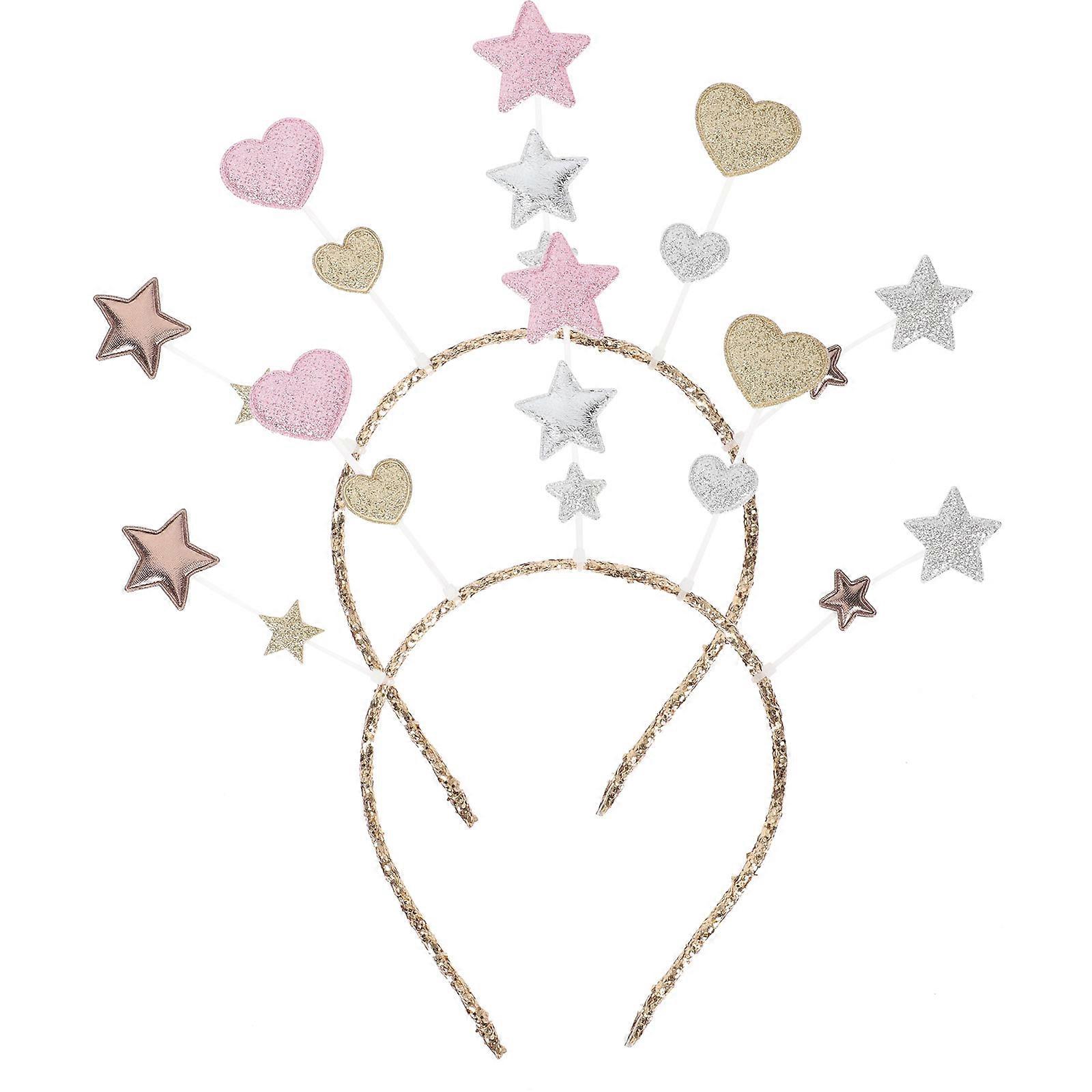 Here's a refined and engaging product description based on your input:
**2pcs Star Headbands – Creative Cartoon Hair Hoops for Fun Party