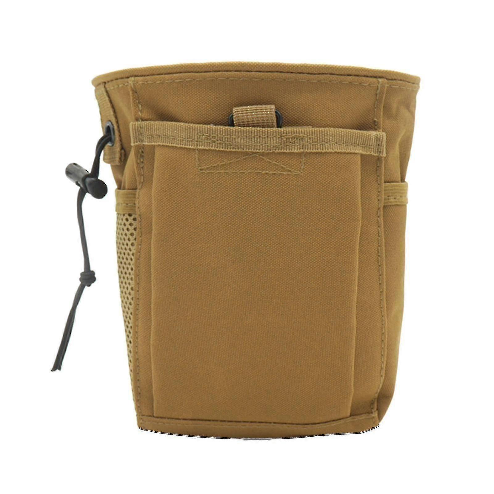 Män Utomhus Camping Bälte Midja Fodral Dump Drop Pouch, 1stbrun -NMAOV