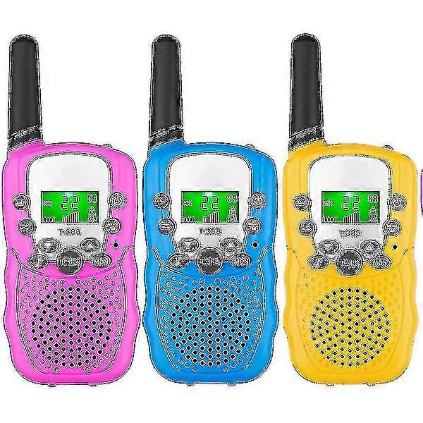 Walkie talkies for kids 3pcs, 3 Miles long range with backlit flashlights