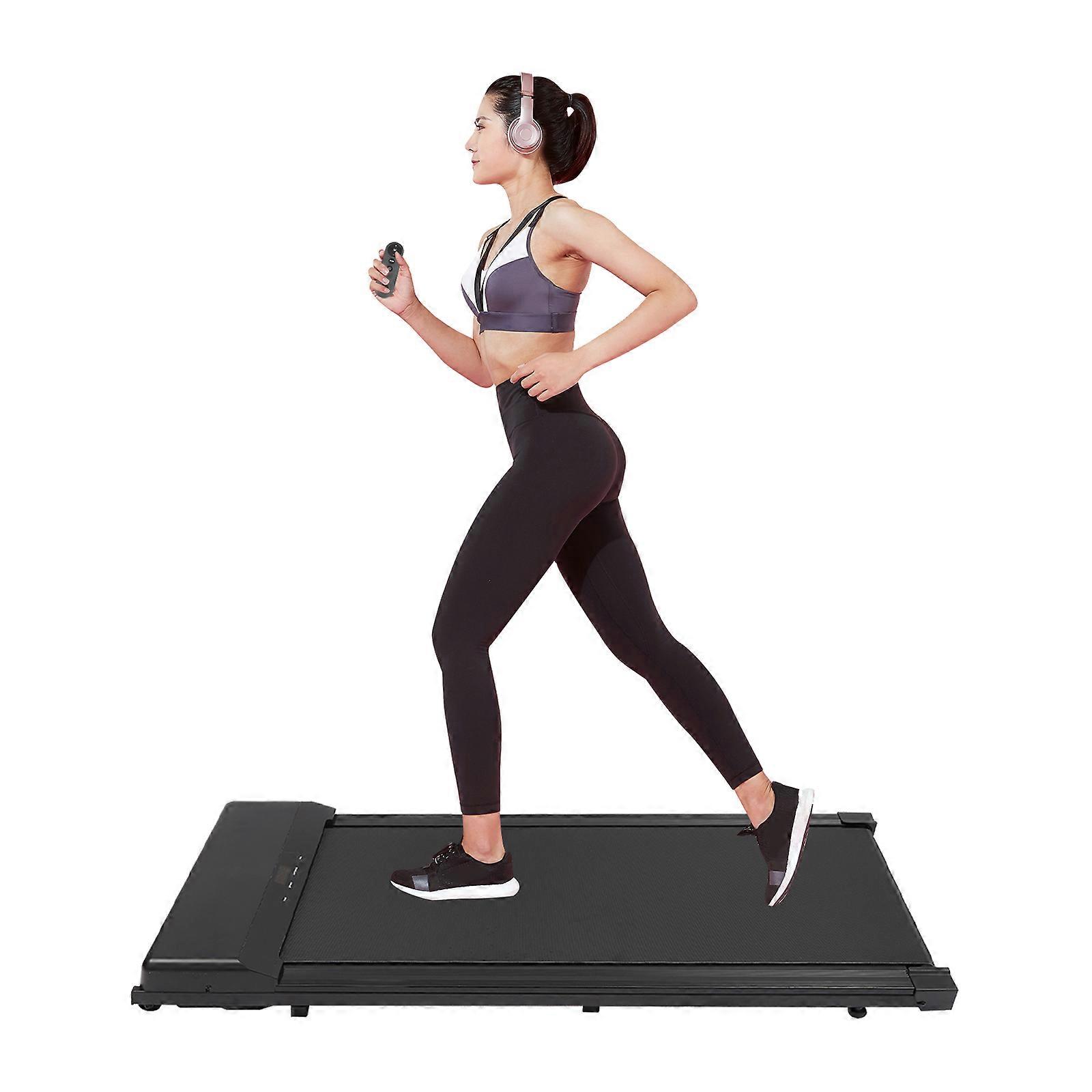 220V Portable Small Treadmill Compact Running Machine with LED Display+Remote Control