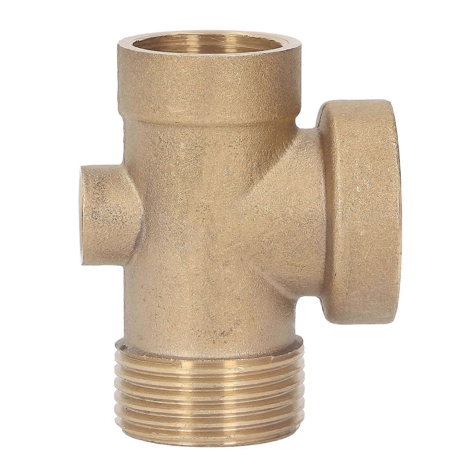 4 Ways Water Hose Splitter Brass G1in Pipe Adapter Connector for Household Self Priming Pump