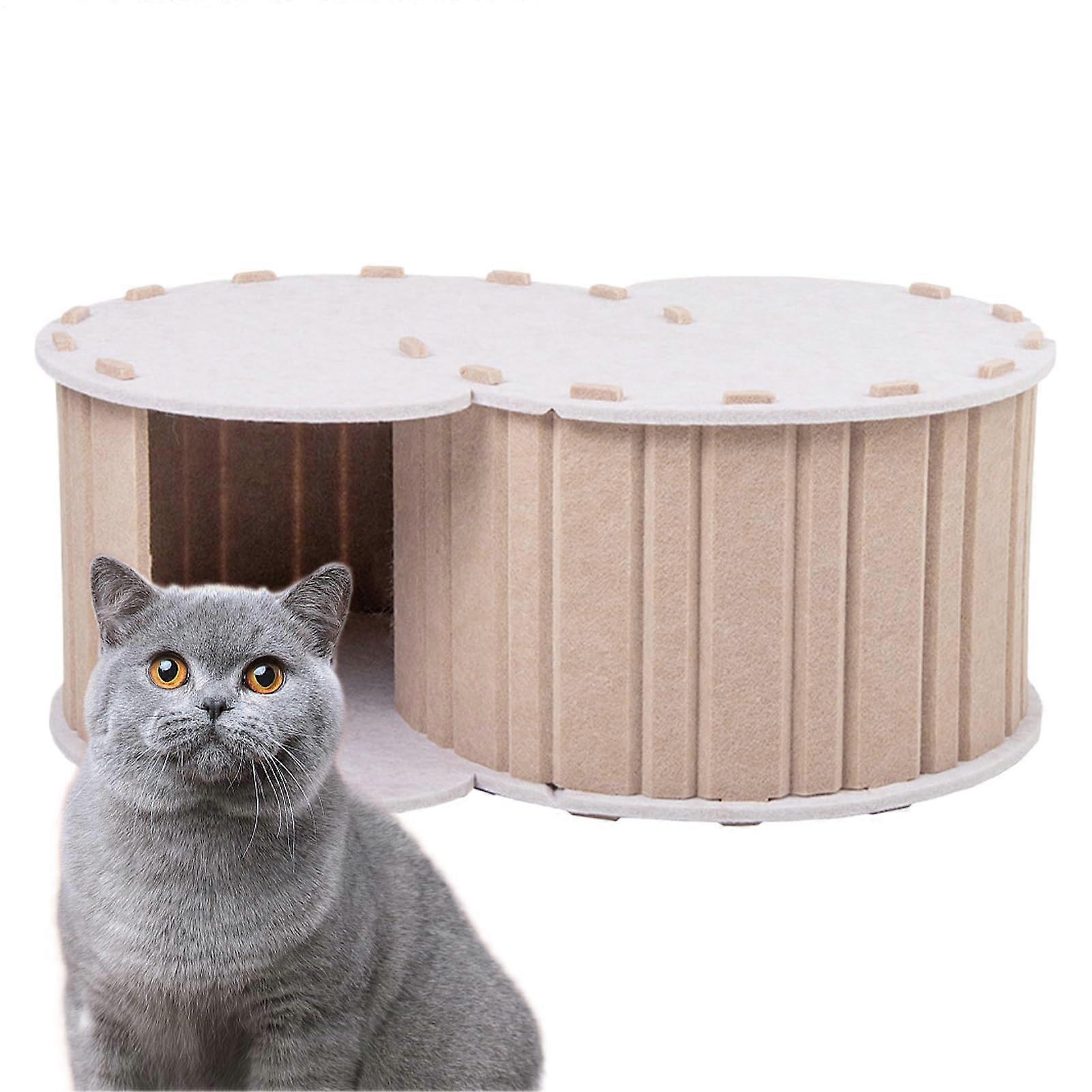 Cat Donut Tunnel, Removable Donut Tunnel Bed for Cats, Felt, Detachable Kitten Nest, Playhouse for Rabbits, Rest and Exercise