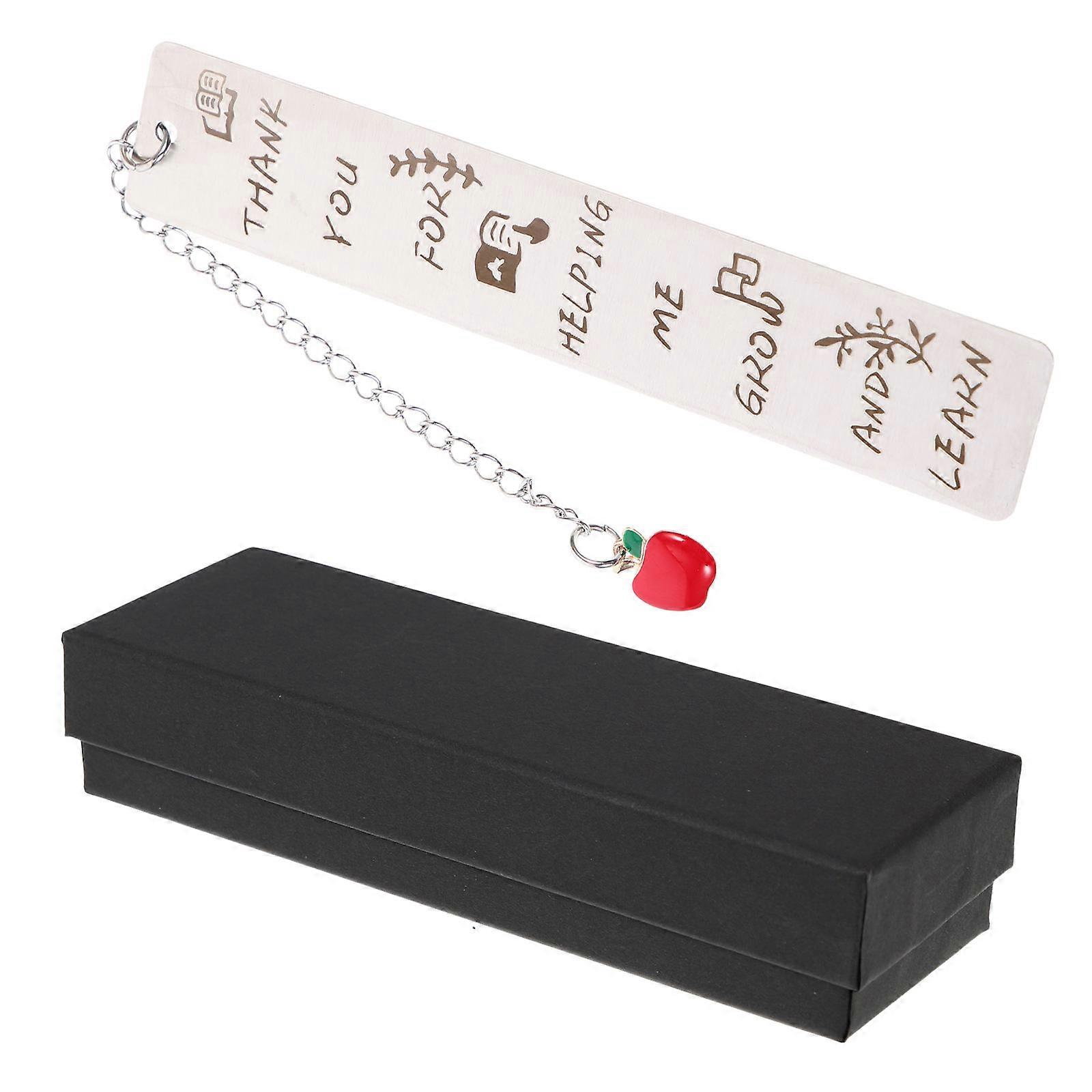 Black Stainless Steel Bookmark for Home Use Decorative Reading Page Marker 1 Set