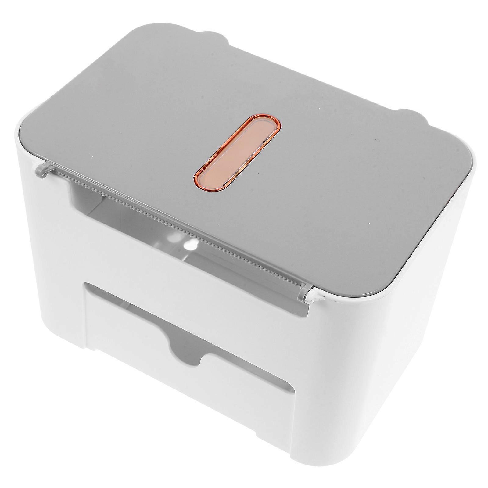 Bathroom Paper Towel Holder No Drill Installation Touchless Access Large Capacity Waterproof 21.00X14.70X13.80CM 1Set