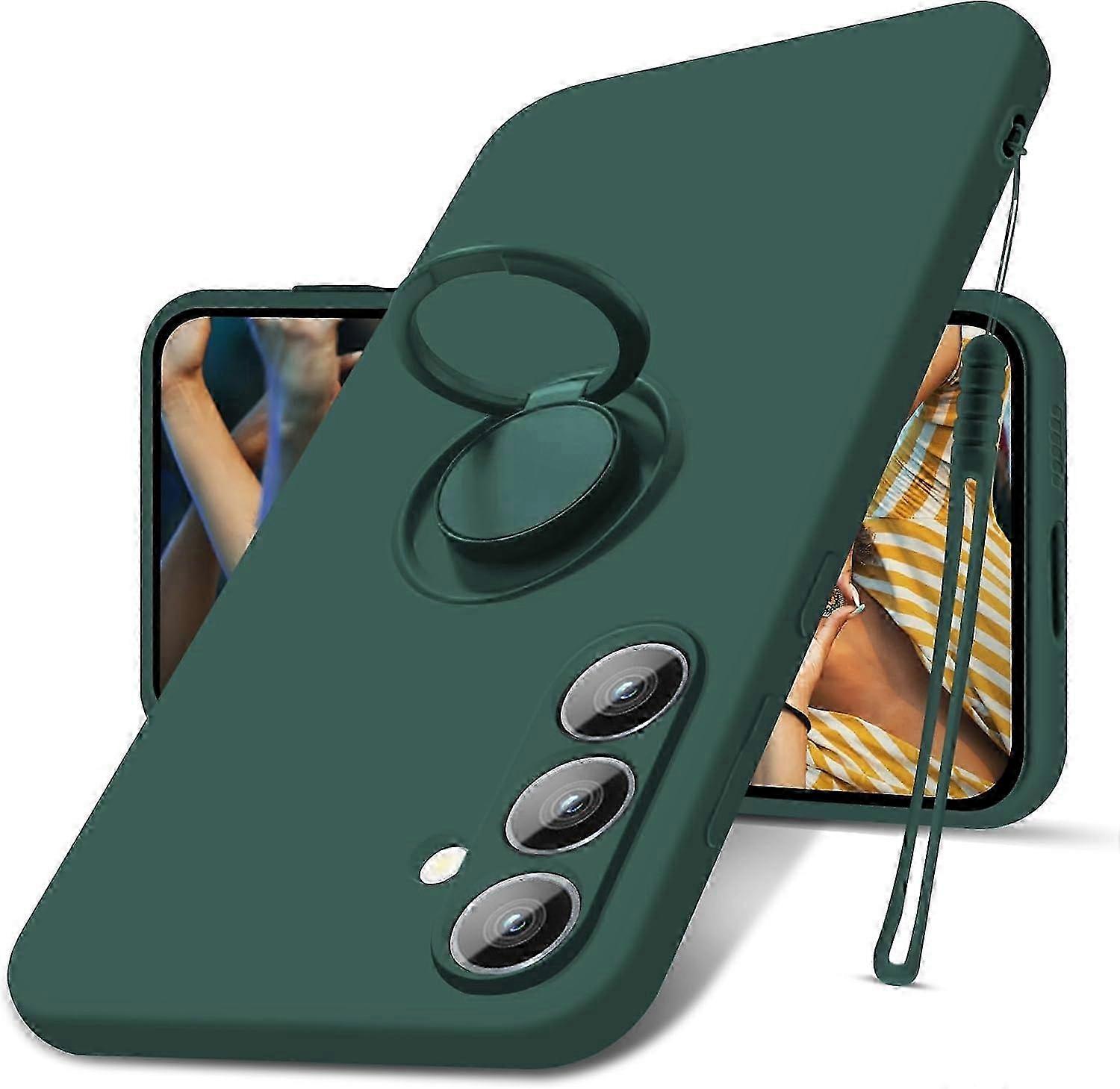 Liquid silicone case for Samsung Galaxy S24 with hand strap