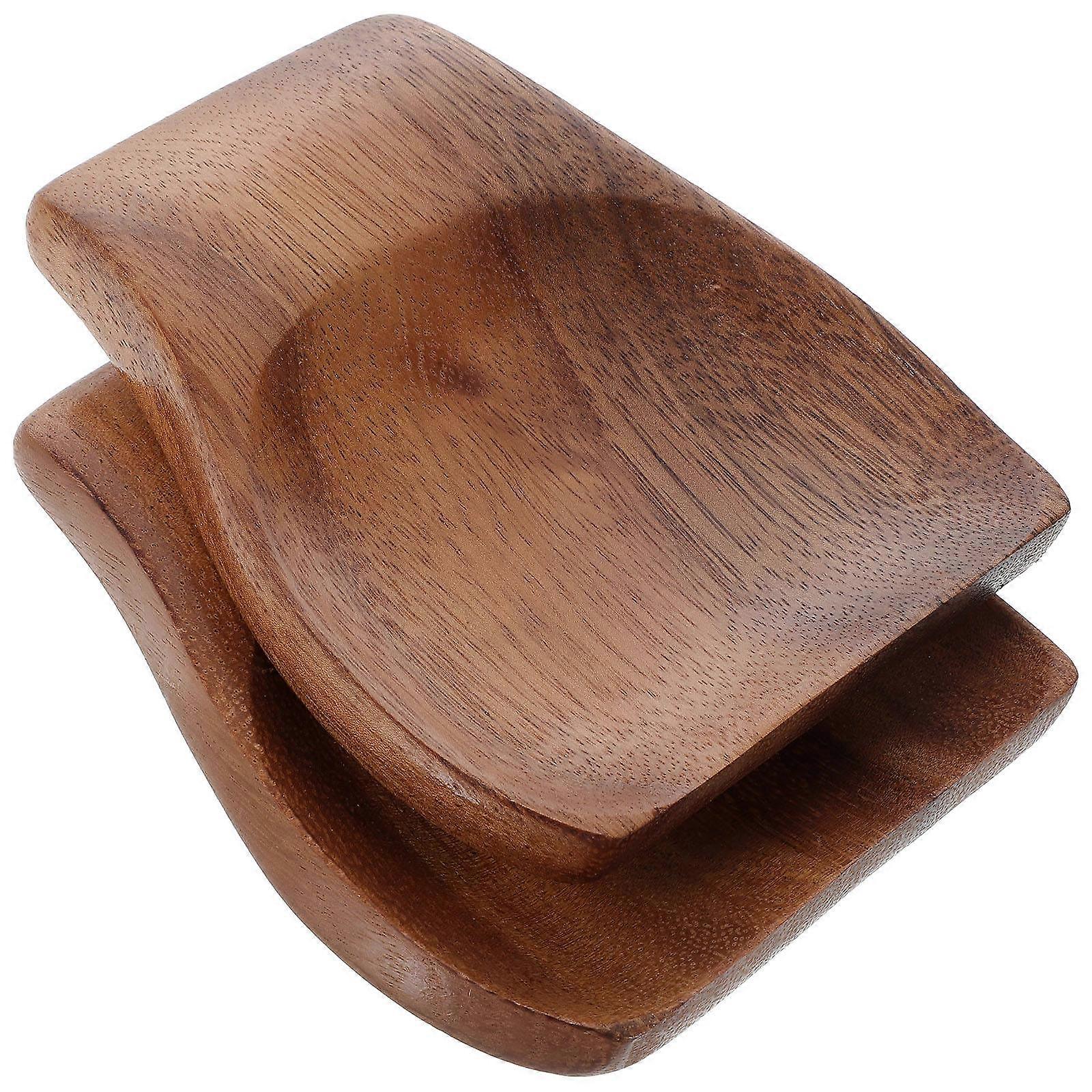 2pcs Kitchen Spoon Holder Portable Scoop Rest Wooden Spoon Rest Spoon Holder