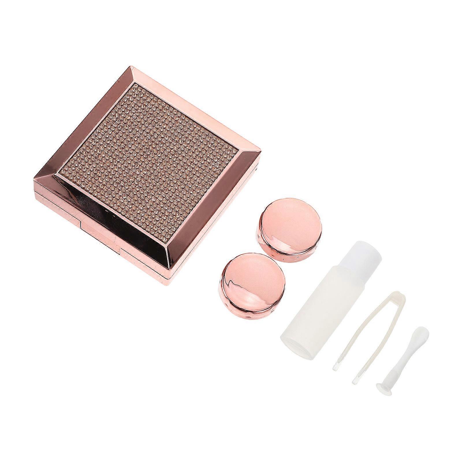 Trendy Rhinestone Design Portable Holder Set Travel & Everyday Storage Solution