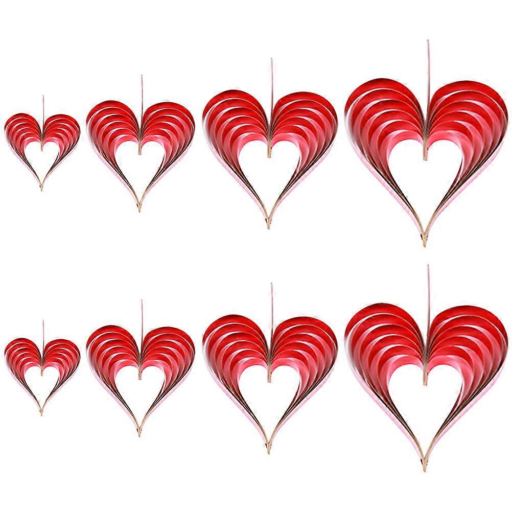 Valentine'S Day Heart Garland Decoration 15Cm Size 8Pcs Set Perfect For Birthday Party And Home Gathering
