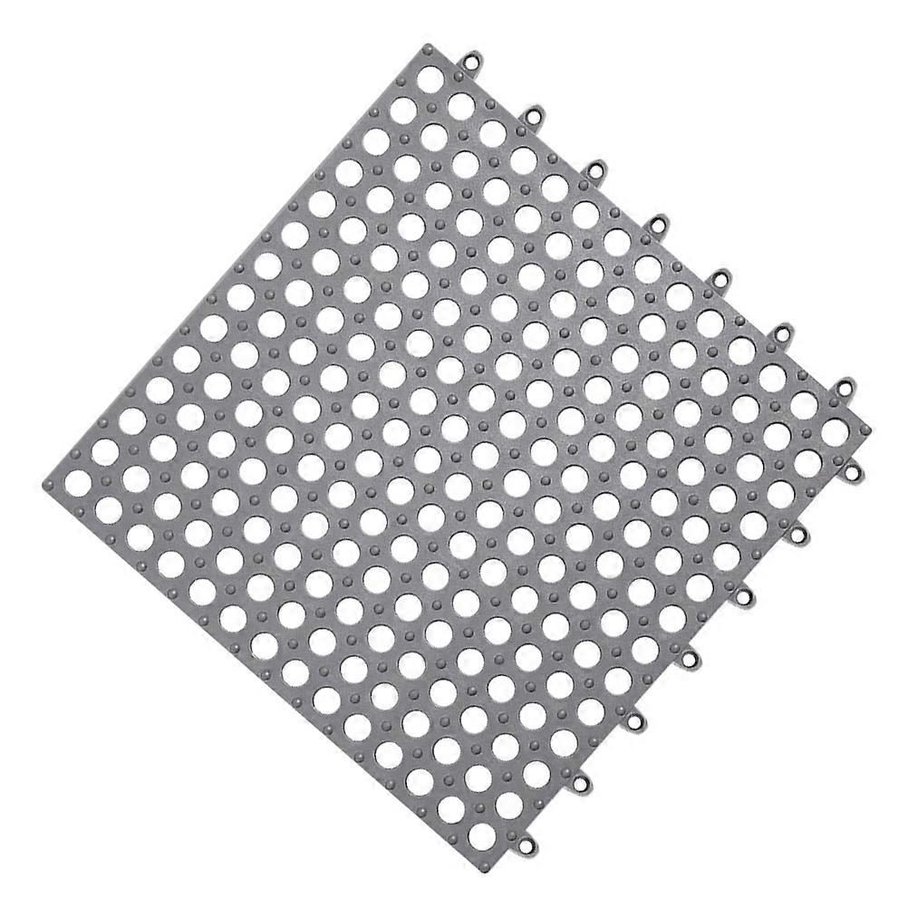 Light Grey Plastic Shower Cushion with Antiskid Design for Bathroom Safe and Secure Bath Area 3.94 x 1.97 feet