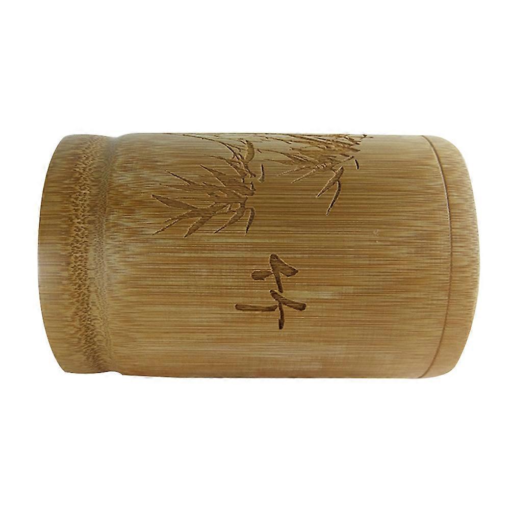 1Pc Bamboo Pen Holder Brush Pen Storage Container Desktop Pen Organizer