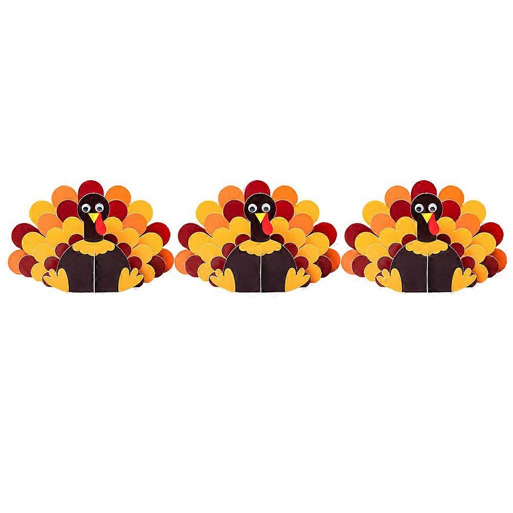 Colorful 3D Paper Turkey Ornaments for Thanksgiving Day Decor Ideal for Party Use and Home Decoration Multi